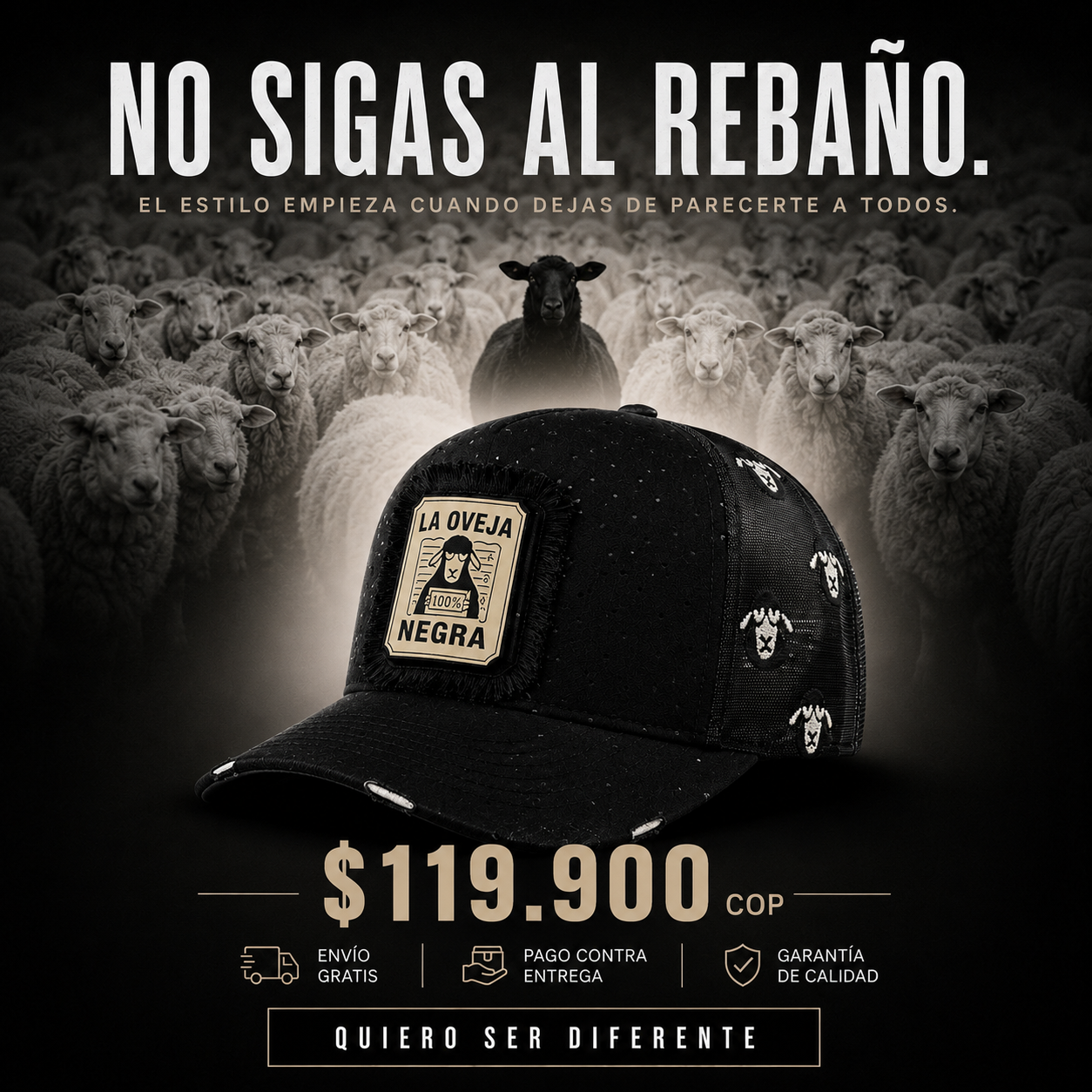 Gorra Oveja Negra - Autentica